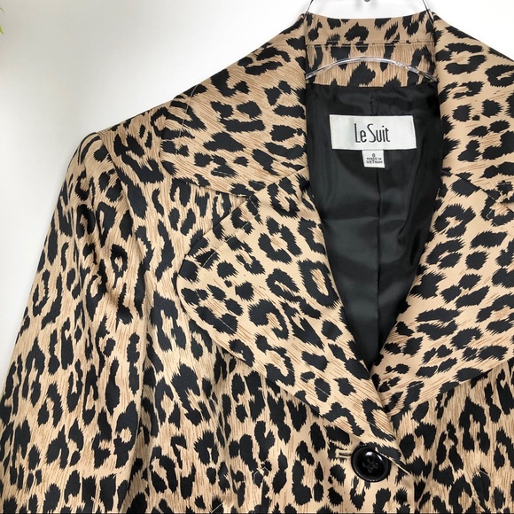 Le Suit Jackets & Blazers - Le Suit Leopard Print Blazer Animal Cheetah F